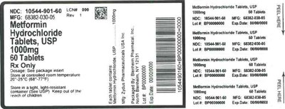 1000mg 60ct (Label Metformin HCl Tabs 1000mg Bpi(10544 901 60) Zydus(68382 030 05) Rev1)
